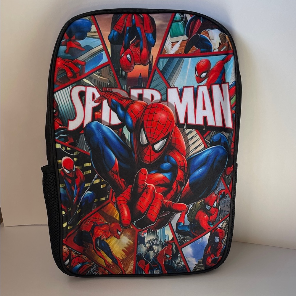 NWT Marvel Spider-Man Red and Blue Graphic Backpack